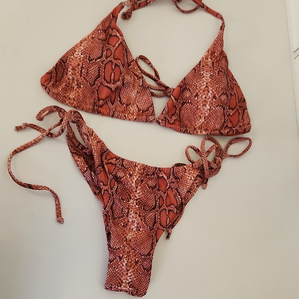 Snakeskin Print Bikini Set M/M